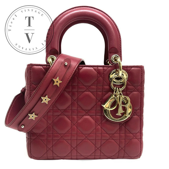 Christian Dior Lady Dior My ABCDior Lambskin Small - Red - Picture 1 of 8